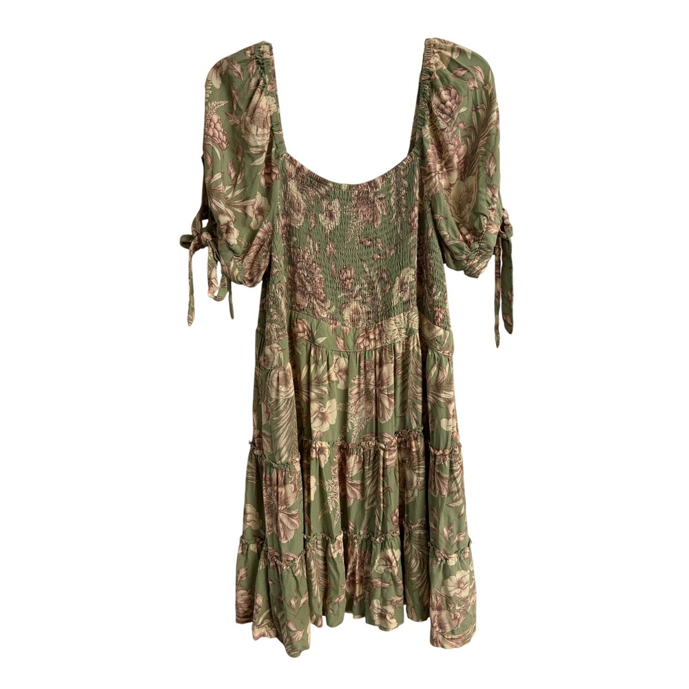 Agua Bendita x Target Floral Smockβ Tiered Puff Sleeve Mini Dress XL Cottagecore